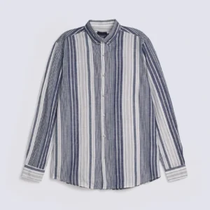 BUTTON DOWN LINEN STRIPED SHIRT