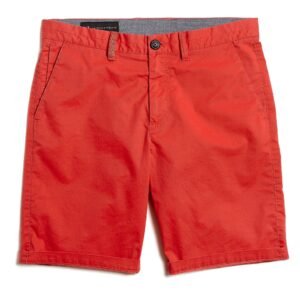 Red chino shorts
